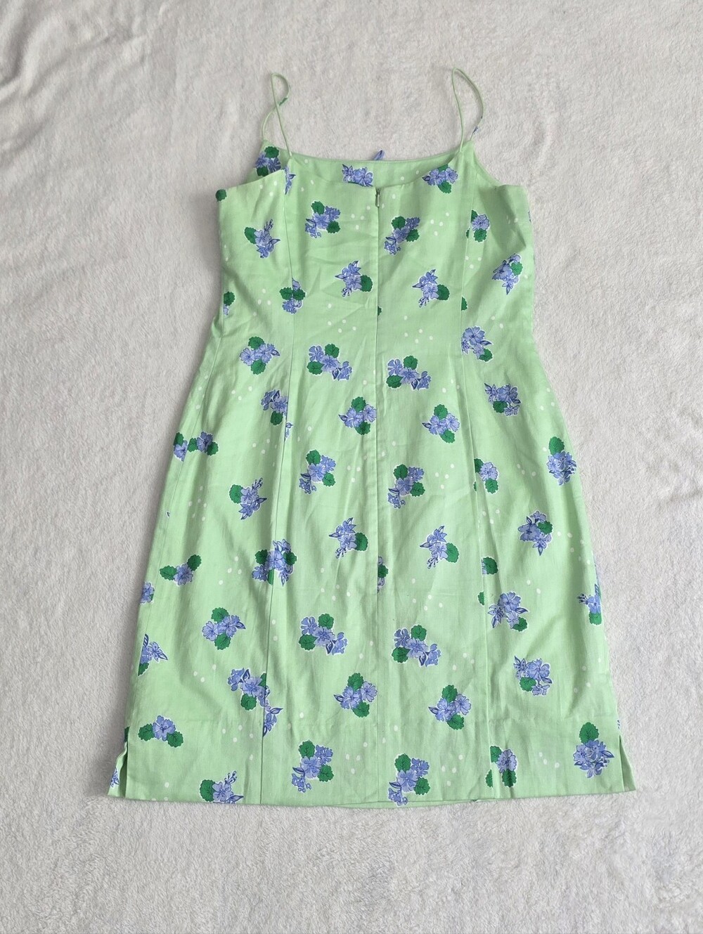 Womens Lilly Pulitzer Dress Vintage Floral Green Spaghetti Strap Sundress Size 6 - Picture 5 of 5
